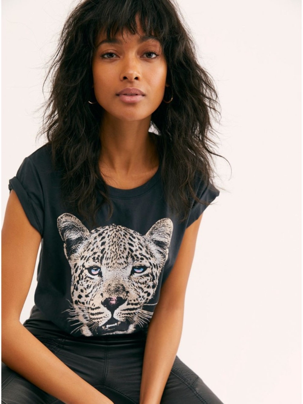Free People Leopard Bodysuit- Gray/Green - XL